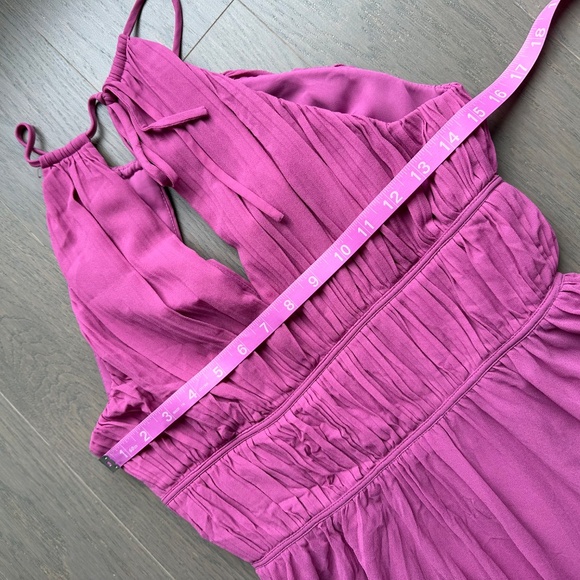 Simkhai Carli Plisse Halter Midi Dress Halter Opera Pink - Size 2 - Picture 8 of 10